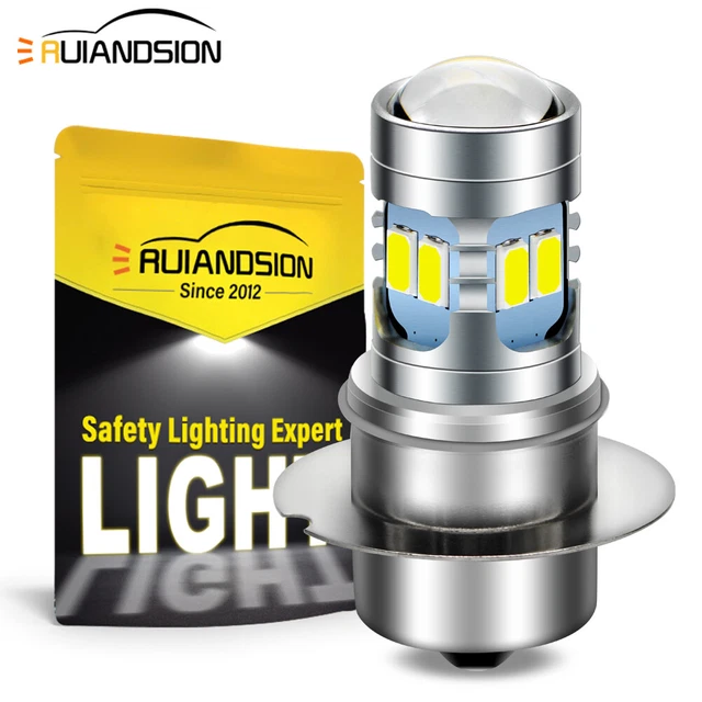 RUIANDSION P36S AMPOULE LED Phare Moto LLB323 Feu de Conduite 6-30V ...