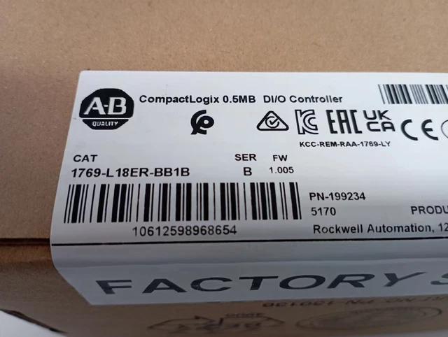 2022 New AB 1769-L18ER-BB1B CompactLogix 0.5MB DI/O Controller