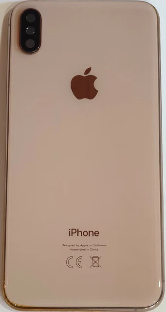 iPhone XS MAX Akkudeckel mit Mittelrahmen Backcover Rückseite aus Glas Gold