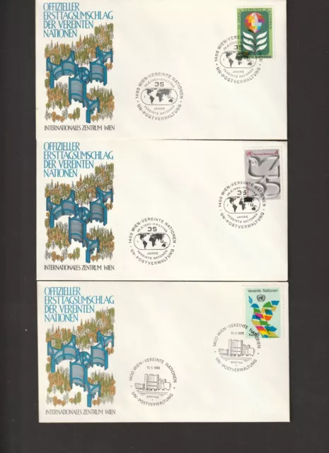 16 verschiedene UNO-Wien - FDC`s  " Wiener Cachet " TOP Zustand !! hoher Kw. XO