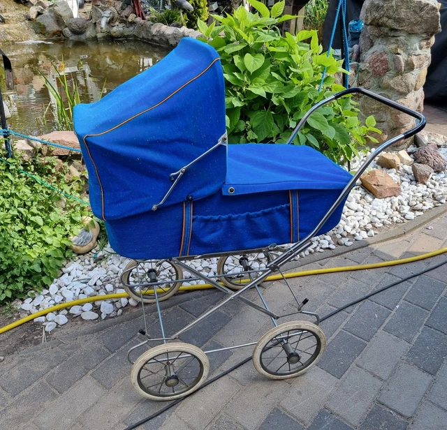 BLAUER DDR ZEKIWA Puppenwagen - Vintage - (Stoff: Jeans Optik) - DDR  Spielzeug EUR 120,00 - PicClick DE
