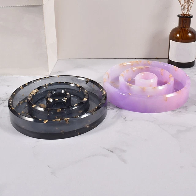 Molde de silicona espejo para velas redondas único para diseños creativos