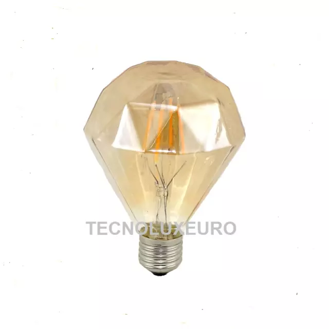 Bombilla LED filamento Diamante E27  2700 K luz cálida 4 W