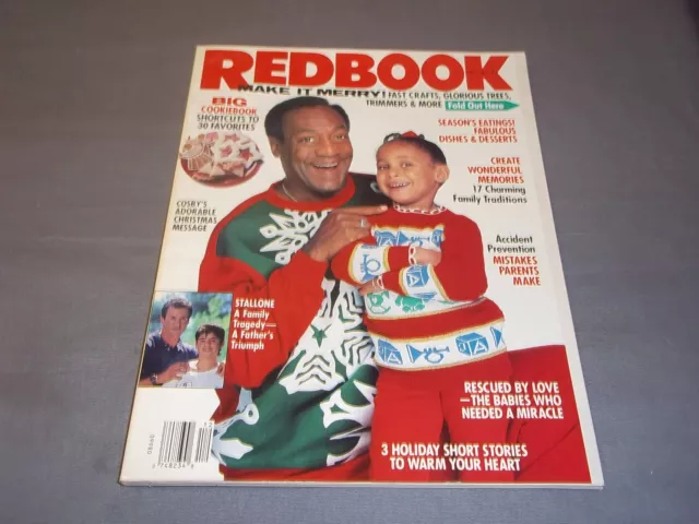 1990 DECEMBER REDBOOK Magazine - Bill Cosby & Raven Simon - Front Cover ...
