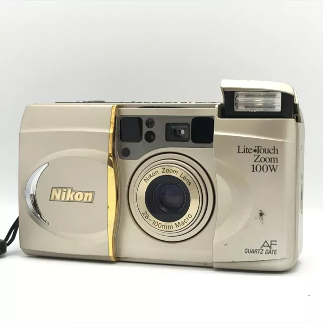 *EXC* Nikon Lite Touch Zoom 100W AF Gold Point & Shoot 35mm Film Camera