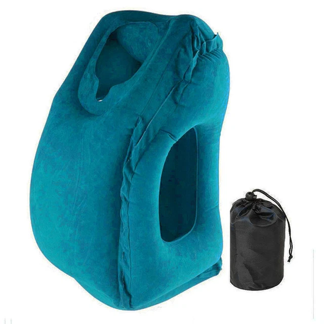 PVC Inflatable Air Travel Pillow Portable Headrest Chin Support Cushions for Air