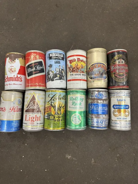 Old Vintage Beer Cans Lot Empty