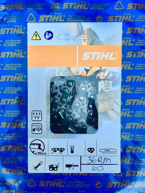 3 Chaînes Stihl 3652 000 0056 - 3/8" 1,6 Mm TG 56 Pour Tronçonneuse 37 Cm (demi-guide)