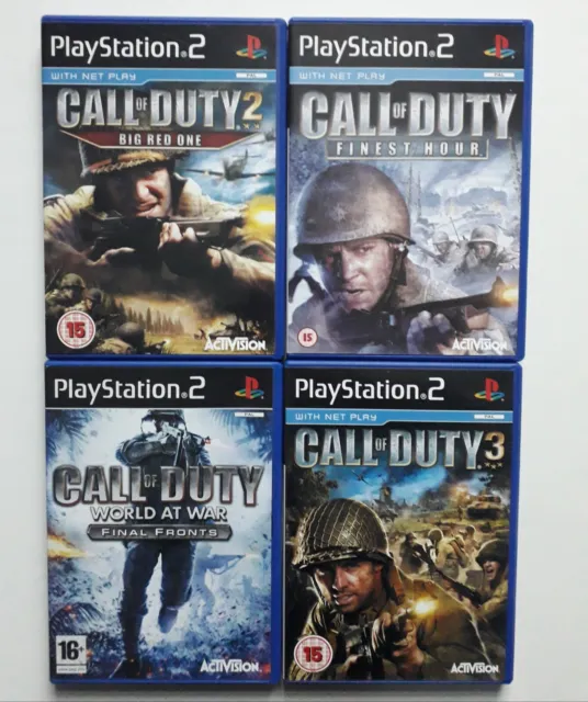 Call Of Duty Bundle Ps2 Games Big Red One Finest Hour World At War Call Of Duty3