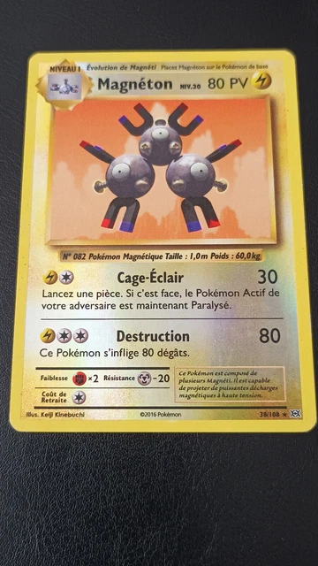38/108 Holo Reverse VF Magneton - Pokemon XY EVOLUTIONS Card - Used