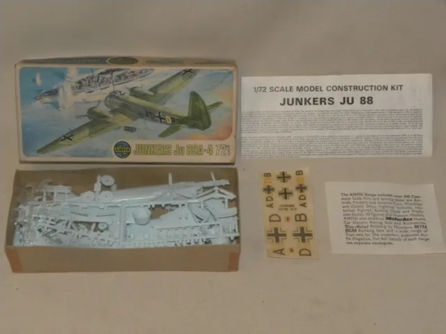 Jouet Maquette Avion Airfix Scale 1/72 Model Kit Vintage Junkers Ju 88A-4 Mint