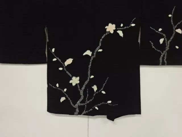 33683# Japanese Kimono / Haori / Shibori / Branch Flower