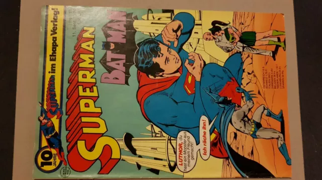 Supermann Nr.19/1976,Zst.1/1-2 mit SM,Ehapa,Comic,Superhelden,Sammlung,Vintage