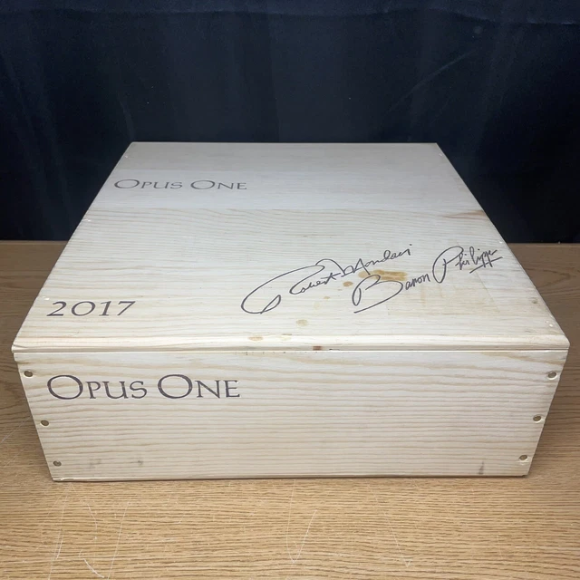 Opus One 2017 - caja de vino de madera vacía almacenamiento decorativo Magnum botellas de vino caja