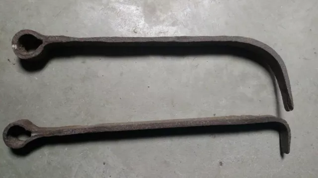 Antique Door Hinge Iron Blacksmith Hand Made Gate Barn Strap Vintage 18" Rust