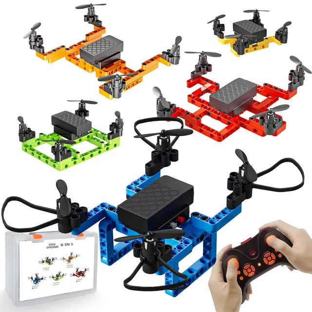5 in 1 STEM Building Toys for Kids Ages 8-12,RC Mini Drones for Kids, Science...