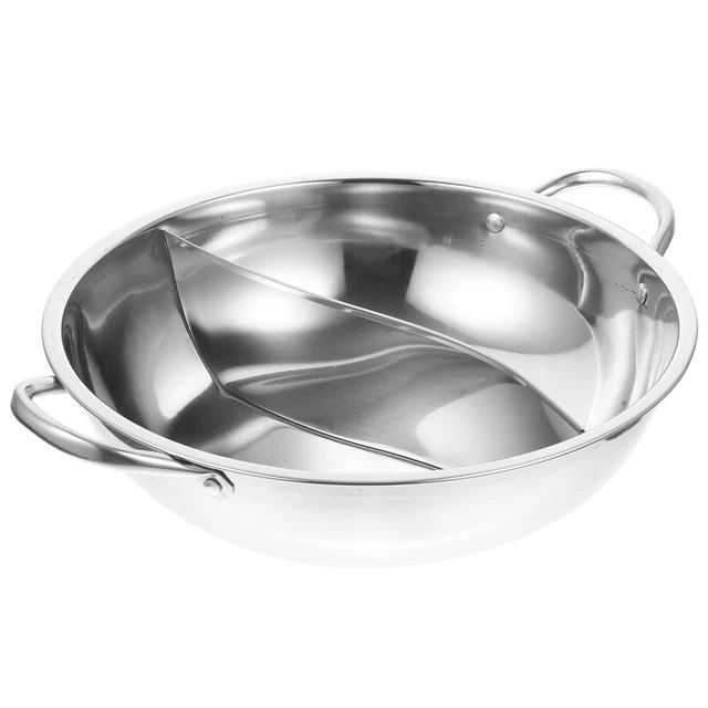 Olla de acero inoxidable para cocinar alimentos olla caliente de dos sabores olla caliente para cocinar en el hogar