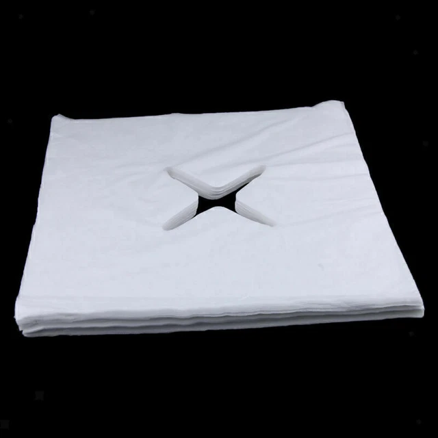 200X Einweg Profi Massage Gesichtsauflage Nasenschlitztücher Auflage 35/40cm DE