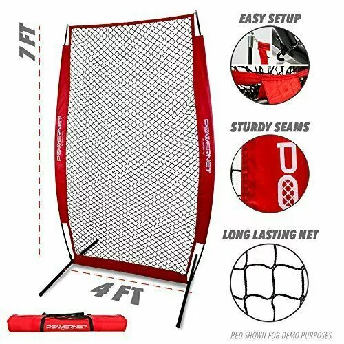 PowerNet I-Screen Pitching Protection Net for Softball Baseball includes Frame