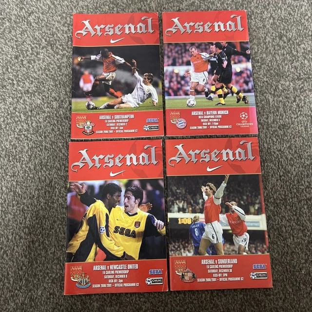 ARSENAL FOOTBALL CLUB Programmes Season 2000 2001 David Rocky