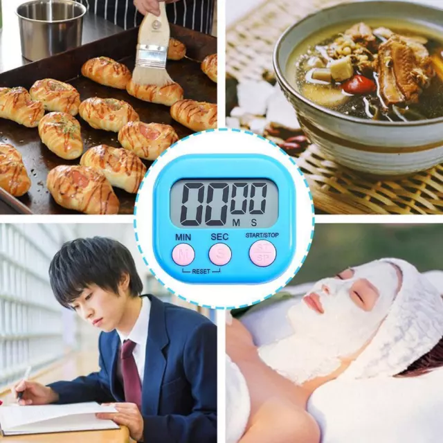 LCD Digital Kitchen Cooking Timer Count Down Up Clock Loud s n✨k Alarm G7O9 2