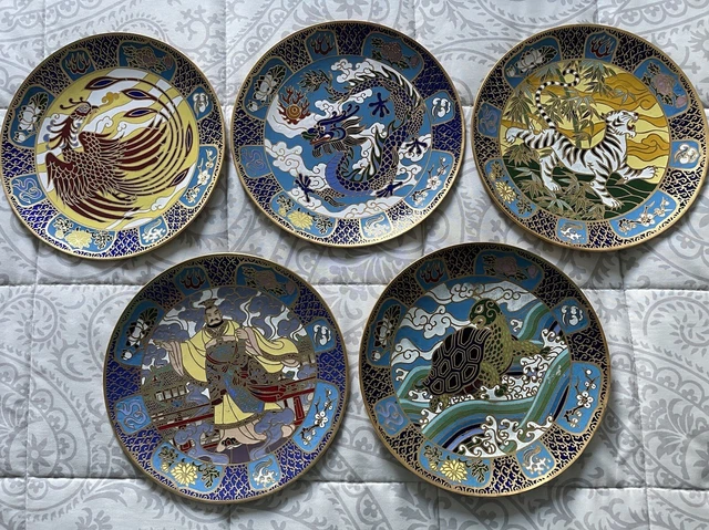 VINTAGE HAMILTON CHINESE Symbol of the Universe cloisonne Plate ...