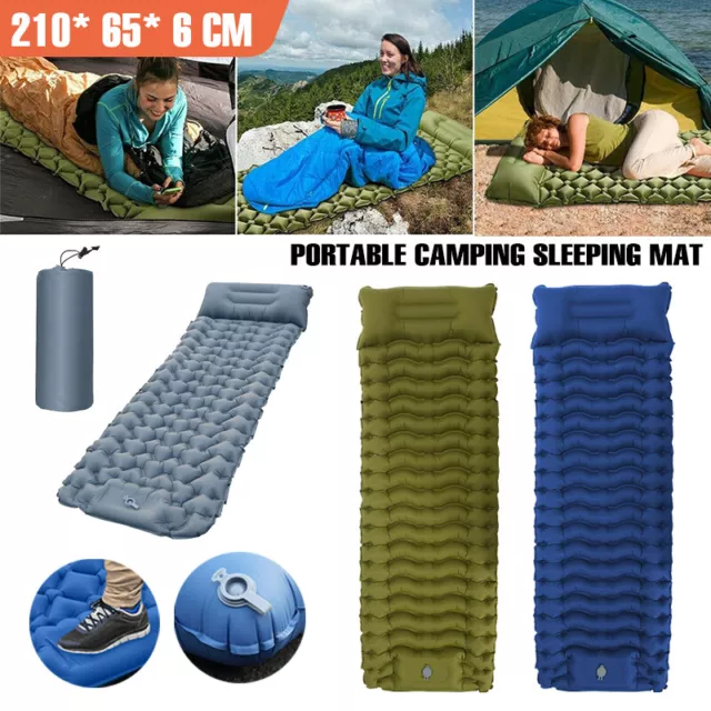 Inflatable Camping Mattress 6cm Thick Self Inflating Outdoor Hiking Camping Mat