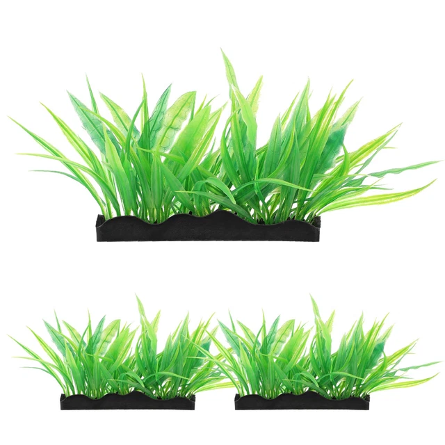 6 Pcs Décoration De Mousse Simulée Patch Gazon Artificiel D'herbe