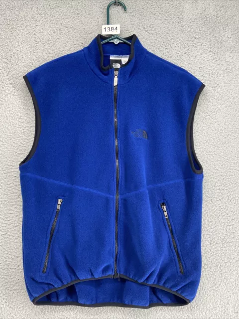 Vintage The North Face Track Fleece  Vest Midnight Men’s Jacket Sz L USA MADE