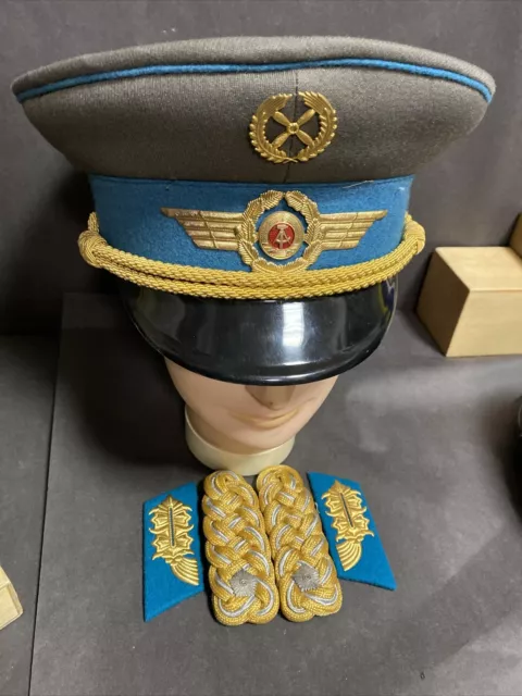 DDR NVA General Major Luftstreitkräfte Konvolut  Uniform Teile Schirmmütze