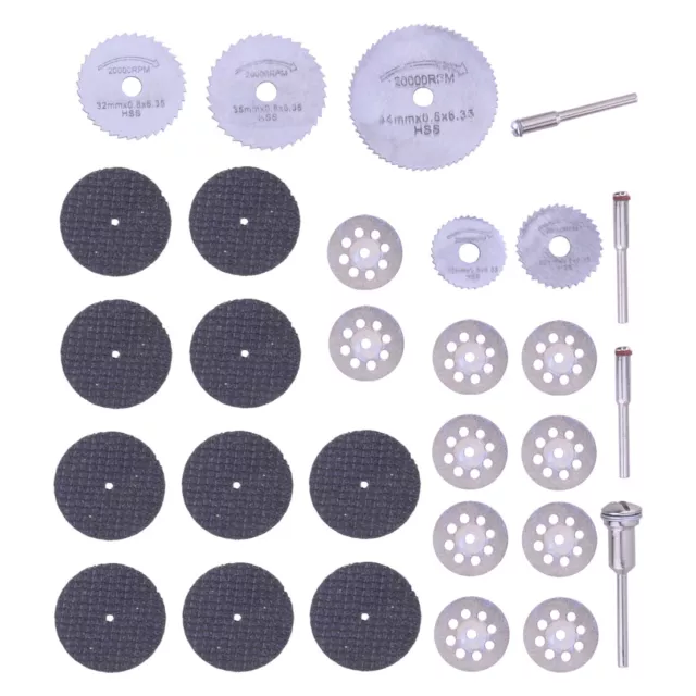 30Pcs HSS Cutting Wheel Blades W/Mandrels Accessory for Rotary Mini Drill Tool z