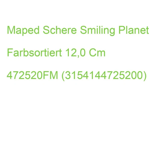 Maped Schere Smiling Planet Farbsortiert 12,0 Cm 472520FM (3154144725200)