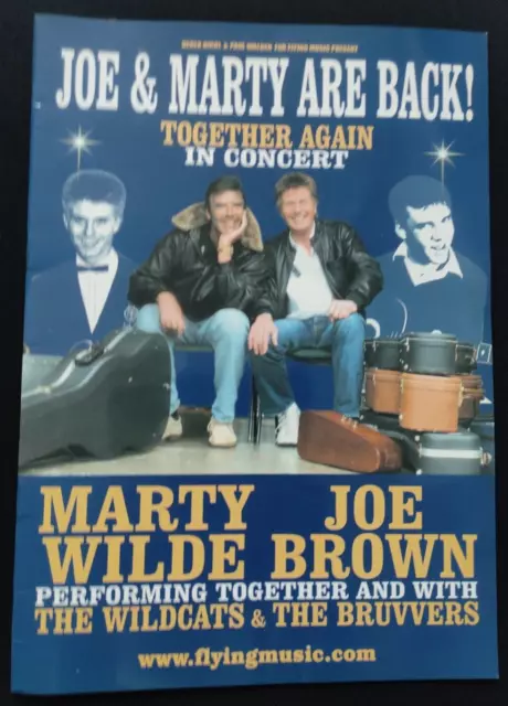 Joe Brown & Marty Wilde Together Again In Concert Souvenir Programme Tour 2005.