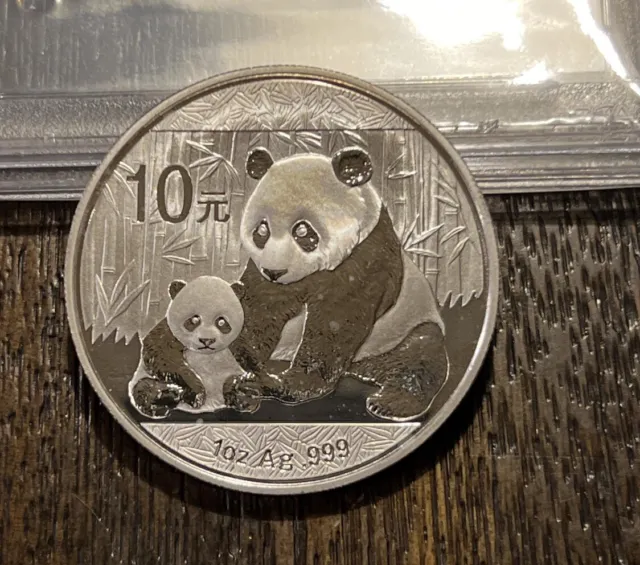2012 China Panda BU 1oz .999 Fine Solid Silver Bullion Collectors coin