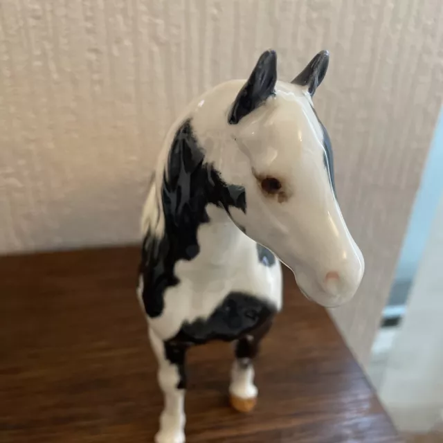 Beswick Piebald  Pinto Pony 1373 Black And White