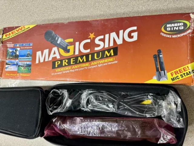 Magic Sing Karaoke Videoke Microphone w/Built-In Songs