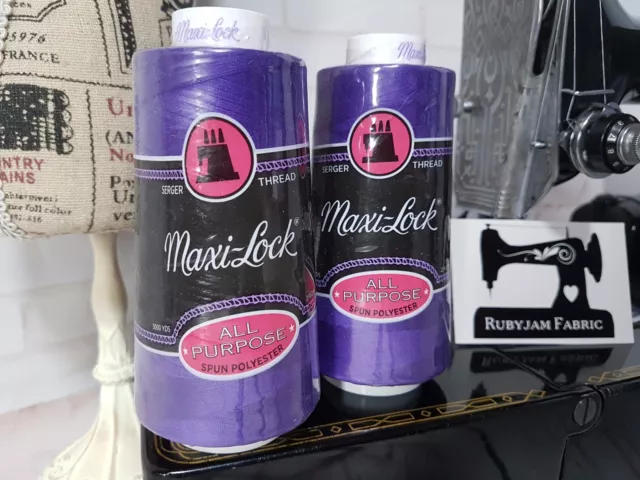 PURPLE Maxilock All Purpose Overlocker Thread, solid colour, poly thread