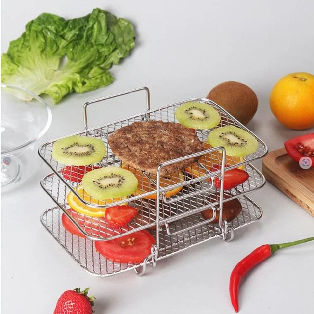 Grille De Refroidissement à 4 Niveaux Pliable - Pour Cuisine Et Pâtisserie - Noir - 42,7x24,7x45 Cm