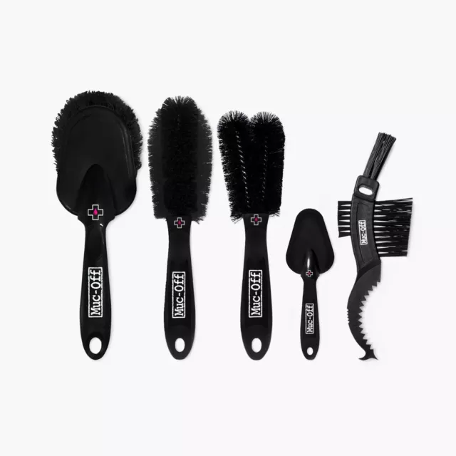 Muc-Off 5x Premium Brush Set 5 Pezzi Spazzole Set per Moto e Bicicletta