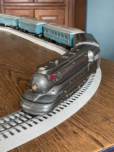 Vintage Lionel Passenger Train, Streamline Steam Locomotive, Coaches, Observaton
