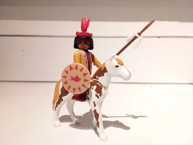 PLAYMOBIL VINTAGE WESTERN cow-boy cheval carabine colt type set 3304 de