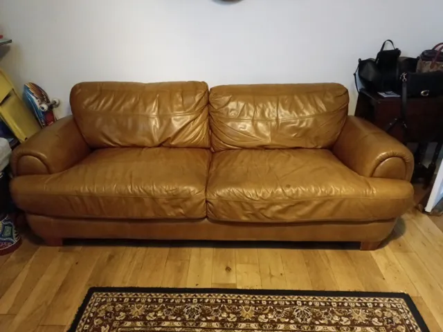 Tan Leather Sofa For