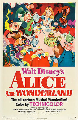153753 Alice in Wonderland Movie art print poster manifesto 