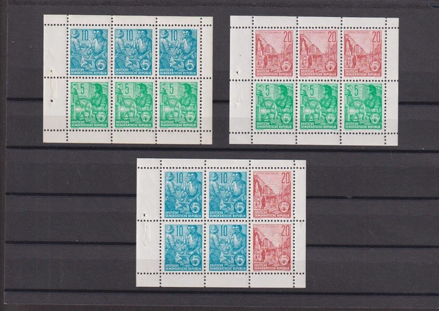 DDR -  H-Blatt  4 - 6  postfrisch