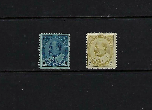 Canada #91-92 F/VF MH OG King Edward VII 1903-08 Scott CV