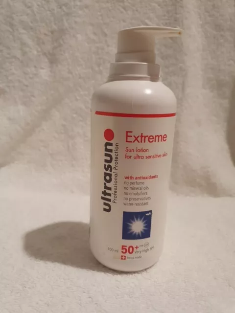 ULTRASUN EXTREME PROTECTON SUN LOTION 400ml Pump Bottle SPF 50+ New ...