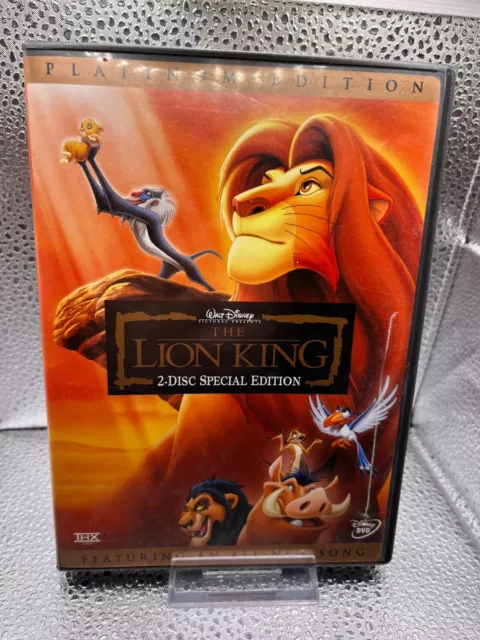 The Lion King (DVD, 2003, 2-Disc Set, Platinum Edition) Walt Disney Pictures