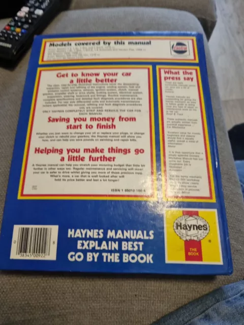 Haynes Austin Maestro MG Vanden Plas 1983 to 1987 Owners Workshop Manual