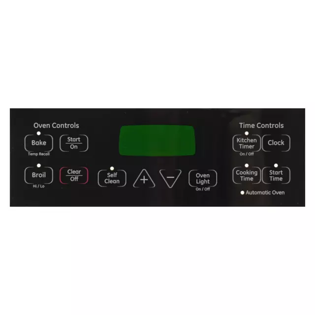 CMP WB27T11005 Range / Oven Control Overlay, Faceplate GE AP4344290, PS2321447