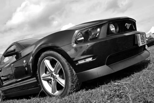 Ford Mustang GT Sports Motor Car Front Side View Photograph Picture Print